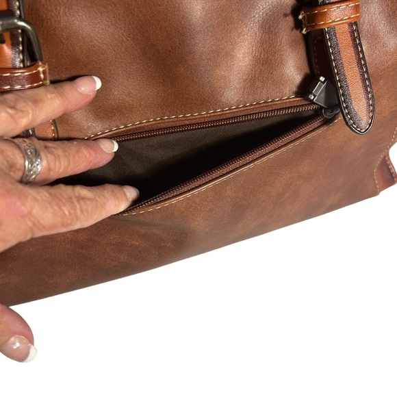 Hema Zhuofan Brown Vegan Leather Bag - Picture 6 of 14